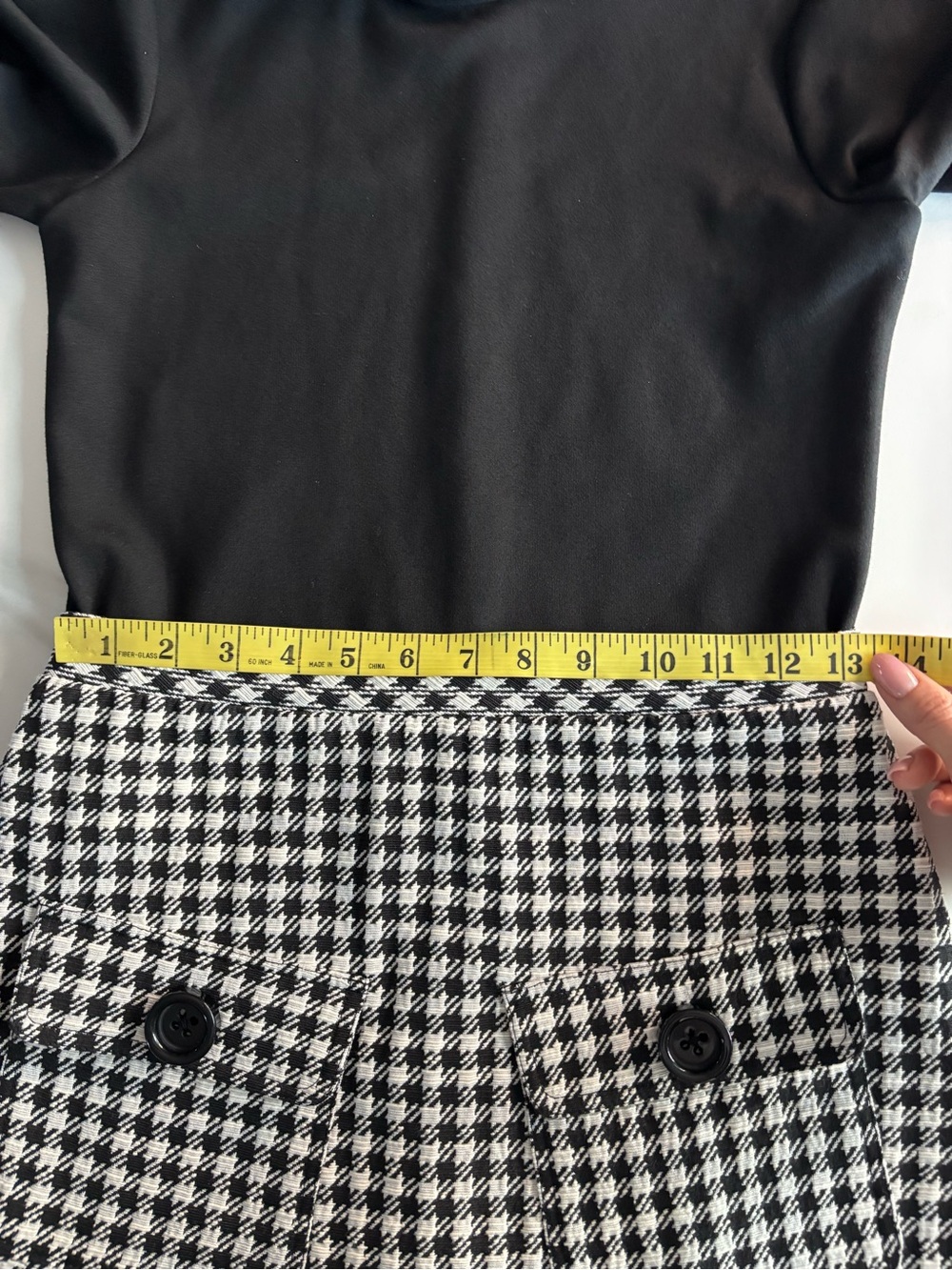 Emporio Armani Black Houndstooth Dress Sz 12 y.o. - Picture 8 of 13